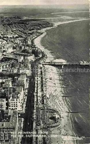 AK / Ansichtskarte  EASTBOURNE__Sussex_UK Panorama Promenade Beach aerial view