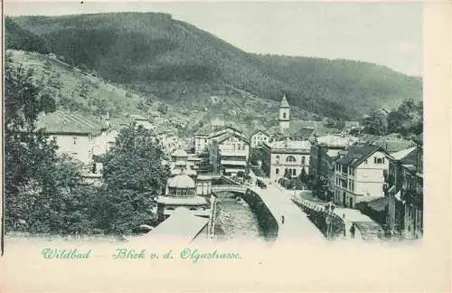 AK / Ansichtskarte  WILDBAD__Schwarzwald Blick von der Olgastrasse