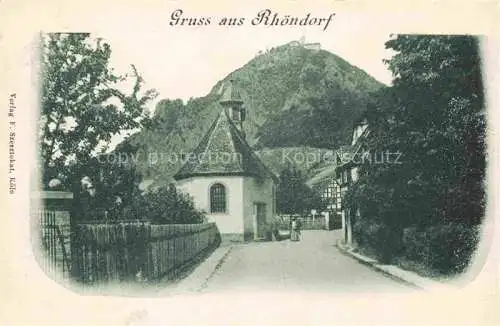 AK / Ansichtskarte  Rhoendorf_Bad_Honnef_NRW Ortspartie Kirche Deutsche Reichspost