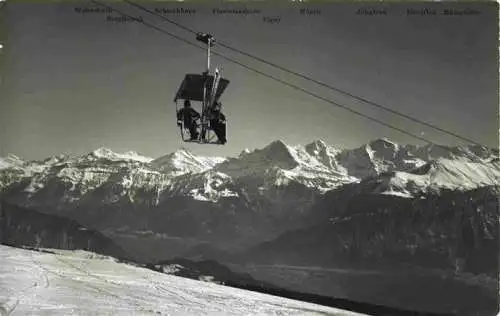 AK / Ansichtskarte  Sessellift_Chairlift_Telesiege Beatenberg Sesselbahn Niederhorn 1950m