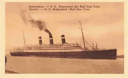 AK / Ansichtskarte  Dampfer_Oceanliner Red Star Line Belgenland Antwerpen