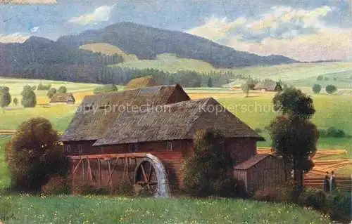 AK / Ansichtskarte  Hoffmann__Heinrich_Kuenstlerkarte_Sueddeutschland_Alsace Schneldemuehle im Schwarzwald