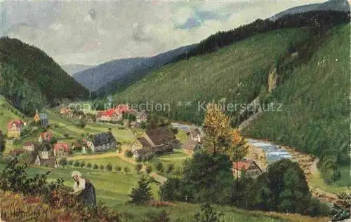 AK / Ansichtskarte  Hoffmann__Heinrich_Kuenstlerkarte_Sueddeutschland_Alsace Schoenmuenzach Murgtal