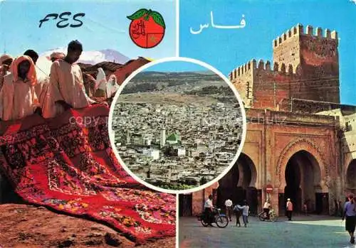 AK / Ansichtskarte  Fes__Fez_Maroc Teppichhaendler Panorama Kastell