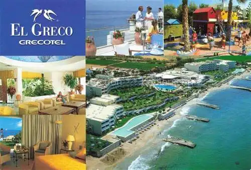 AK / Ansichtskarte  Rethymnon_Rethimnon_Crete_Greece El Greco Grecotel Gastraeume Strand Fliegeraufnahme