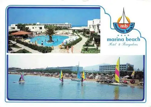 AK / Ansichtskarte  Heraklion_Herakleion_Heraclio_Iraclio_Crete_Greece Marina Beach Hotel und Bungalows Strandpartie