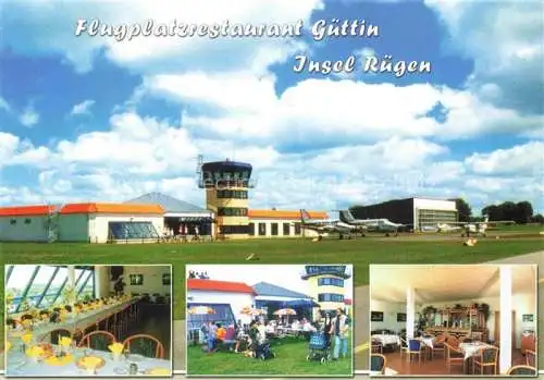 AK / Ansichtskarte  Guettin Flugplatzrestaurant Gastraeume Flugplatz