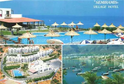 AK / Ansichtskarte  Heraklion_Herakleion_Heraclio_Iraclio_Crete_Greece Semiramis Village Hotel Fliegeraufnahme Panorama