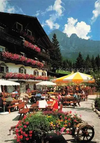 AK / Ansichtskarte  Karersee_Lago_di_Carezza_IT Ski Golf und Berghotel Moseralm Terrasse