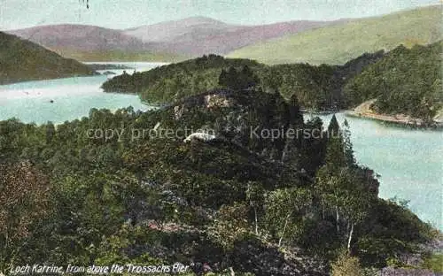 AK / Ansichtskarte  Loch_Katrine_Stirling_Scotland_UK From above the Trossachs Pier