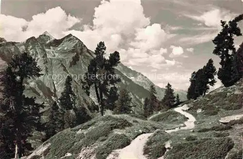 AK / Ansichtskarte  Riffelalp_2928m_Riffelhorn_Zermatt_VS Weg zur Alp Blick gegen Mettelhorn und Weisshorn Walliser Alpen