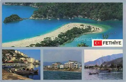 AK / Ansichtskarte  Fethiye_Mugla_TK Kuestenpanorama Bucht Hafen Hotels Strand