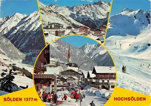 AK / Ansichtskarte  Soelden__oetztal_AT und Hochsoelden Wintersportplatz Alpen Ortsansicht mit Kirche