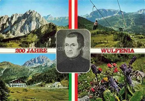 AK / Ansichtskarte  Nassfeld_Kaernten_AT Sonnenalpe Sessellift Alpenflora 200 Jahre Wulfenia Portrait