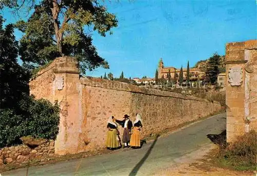 AK / Ansichtskarte  Valldemosa_Valldemossa_Mallorca_ES Detalle de la Cartuja y Payeses Mallorquines