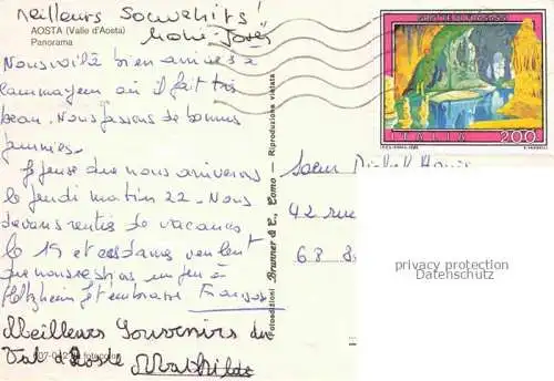 AK / Ansichtskarte  Aosta_Valle d_Aosta_IT Panorama Statplatz Arkaden Burgruine