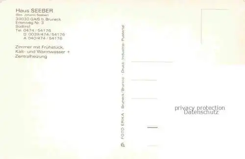 AK / Ansichtskarte  Gais_Bruneck_Pustertal_IT Haus Seeber
