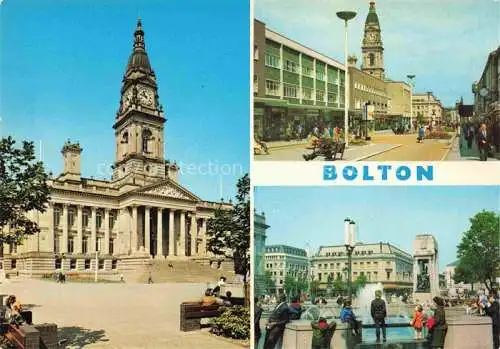 AK / Ansichtskarte  Bolton__UK Town Hall Newport Street The Fountain