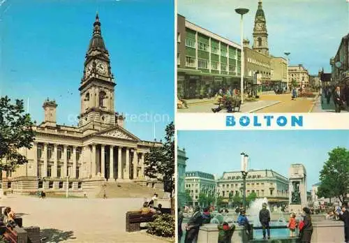 AK / Ansichtskarte  Bolton__UK Town Hall Newport Street The Fountain