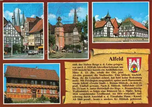 AK / Ansichtskarte  Alfeld_Leine_Hildesheim Leinstrasse Rathaus St Elisabeth Kapelle Heimatmuseum ehem Lateinschule