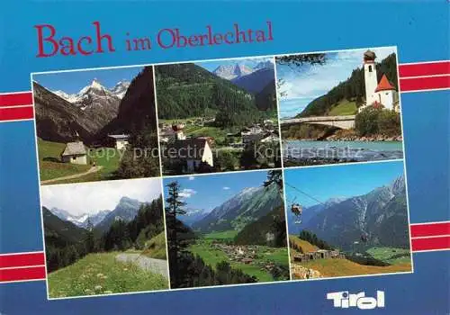 AK / Ansichtskarte  Bach_Lechtal_Tirol_AT Kapelle Panorama Kirche Sessellift