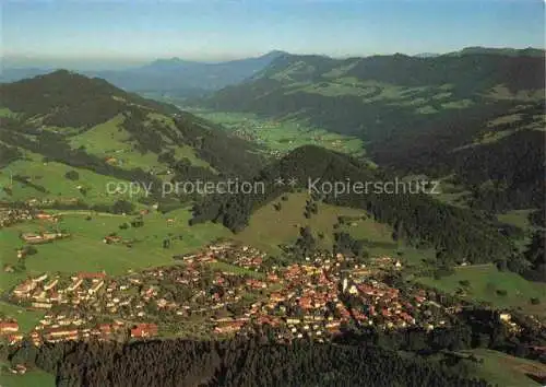 AK / Ansichtskarte  Oberstaufen mit Blick auf Staufen Thalkirchdorf und Gruenten