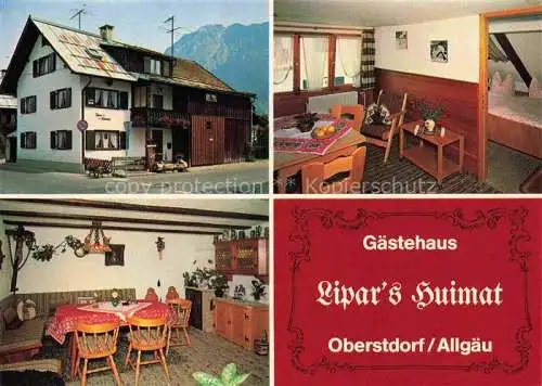 AK / Ansichtskarte  OBERSTDORF Gaestehaus Lipar's Huimat Gastraeume