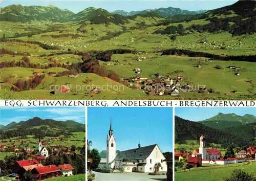 AK / Ansichtskarte  Egg_Bregenzerwald_Vorarlberg_AT Panorama mit Schwarzenberg und Andelsbuch Kirchen