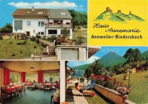 AK / Ansichtskarte  Bindersbach Haus Annemarie Gastraum Terrasse