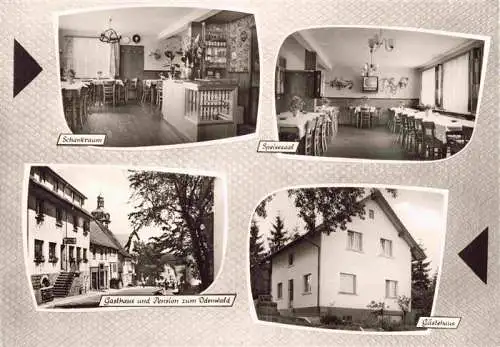 AK / Ansichtskarte  Struempfelbrunn_Waldbrunn Gasthaus und Pension Zum Odenwald Schankraum Speisesaal Gaestehaus