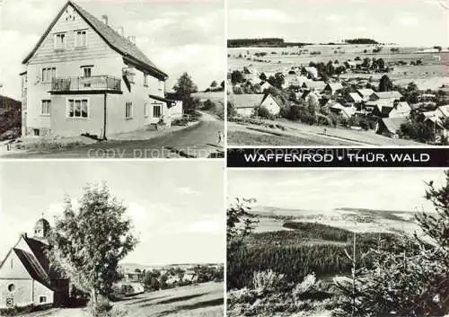 AK / Ansichtskarte  Waffenrod_Thueringen Gaststaette Zum Auegrund Teilansichten Blick nach Schnett und dem Kohlberg