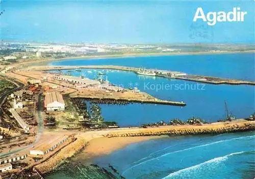 AK / Ansichtskarte  Agadir_Maroc Vue aerienne sur le port