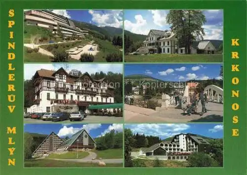 AK / Ansichtskarte  Spindleruv_Mlyn_Spindelmuehle_Riesengebirge_CZ Hotel Horal Hotel Savoy Hotel Arnika Hotel Start Centrum Mesta Hotel Astra