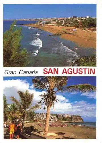 AK / Ansichtskarte  San_Agustin_Gran_Canaria La playa y flora tropical