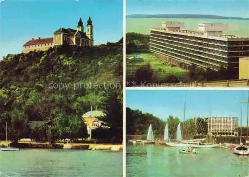 AK / Ansichtskarte  Tihany_HU Blick zum Kloster Balatonfuered Hotel Hafen Plattensee