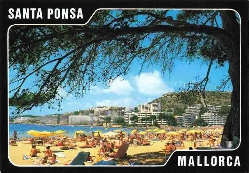 AK / Ansichtskarte  Santa_Ponsa_Mallorca_ES Panorama Strand