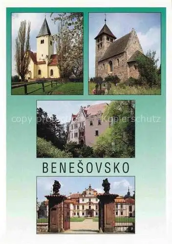 AK / Ansichtskarte  Benesov__u_Prahy_Beneschau_CZ und Umgebung Kirchen in Chvojen Porici Vrchotovy Janovice Jemniste