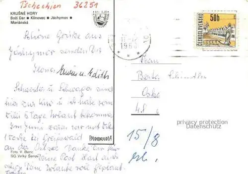 AK / Ansichtskarte  Krusne_Hory_CZ Bozi Dar Klinovec Jachymov Marianska