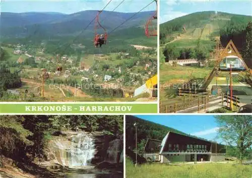 AK / Ansichtskarte  Harrachov_Harrachsdorf_CZ Panorama Sessellift Wasserfall Restaurant