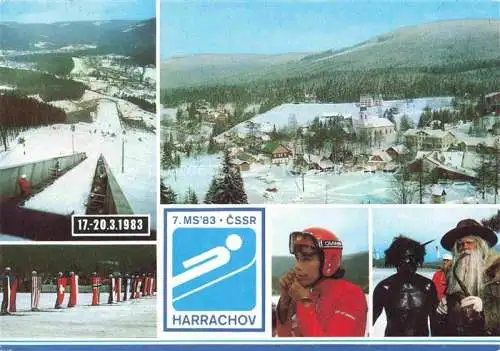 AK / Ansichtskarte  Harrachov_Harrachsdorf_CZ Winterpanorama Skisprungschanze Wintersport