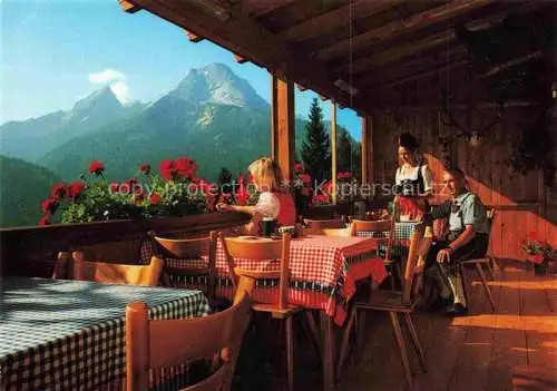 AK / Ansichtskarte  Ilsank Berggaststaette Soeldenkoepfl am Soleleitungsweg Ausblick auf Berchtesgadener Land