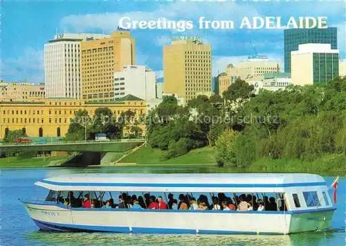 AK / Ansichtskarte  Adelaide_Australia Popeye Boat River Torrens City skyline