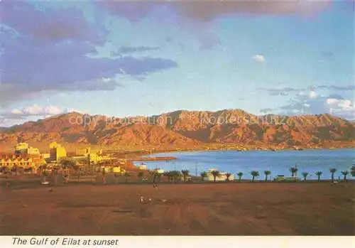 AK / Ansichtskarte  Eilat_Eilath_Israel The gulf at sunset