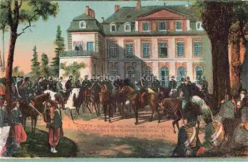 AK / Ansichtskarte  Woerth-sur-Sauer_Woerth_Sauer_67_Alsace Depart de Mac Mahon avec son Etat Major de Reichshoffen a Woerth avant la bataille en 1870