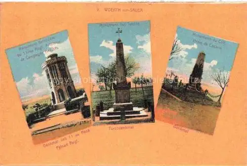 AK / Ansichtskarte  Woerth-sur-Sauer_Woerth_Sauer_67_Alsace Denkal des 11ten Hess Felsart Regt Turcodenkmal Denkmal Henri de Lacarre