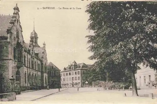 AK / Ansichtskarte  Saverne_Zabern_67_Bas_Rhin_Alsace La Poste et la Gare