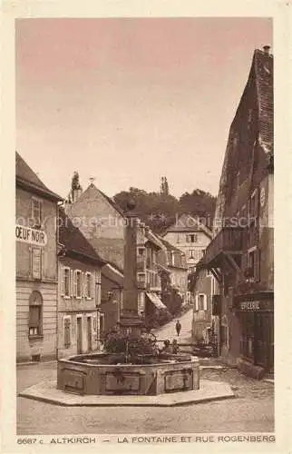 AK / Ansichtskarte  Altkirch_68_Haut-Rhin La Fontaine et Rue Rogenberg