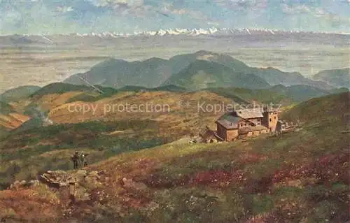 AK / Ansichtskarte  Hoffmann__Heinrich_Kuenstlerkarte_Sueddeutschland_Alsace Grosser Belchen mit Alpenpanorama