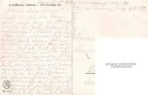 AK / Ansichtskarte  Hoffmann__Heinrich_Kuenstlerkarte_Sueddeutschland_Alsace Koblenz Das deutsche Ed