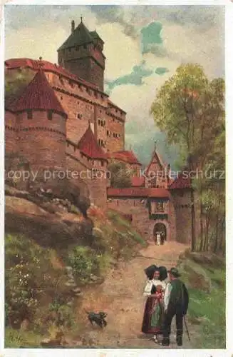 AK / Ansichtskarte  Hoffmann__Heinrich_Kuenstlerkarte_Sueddeutschland_Alsace Haut Koenigsbourg